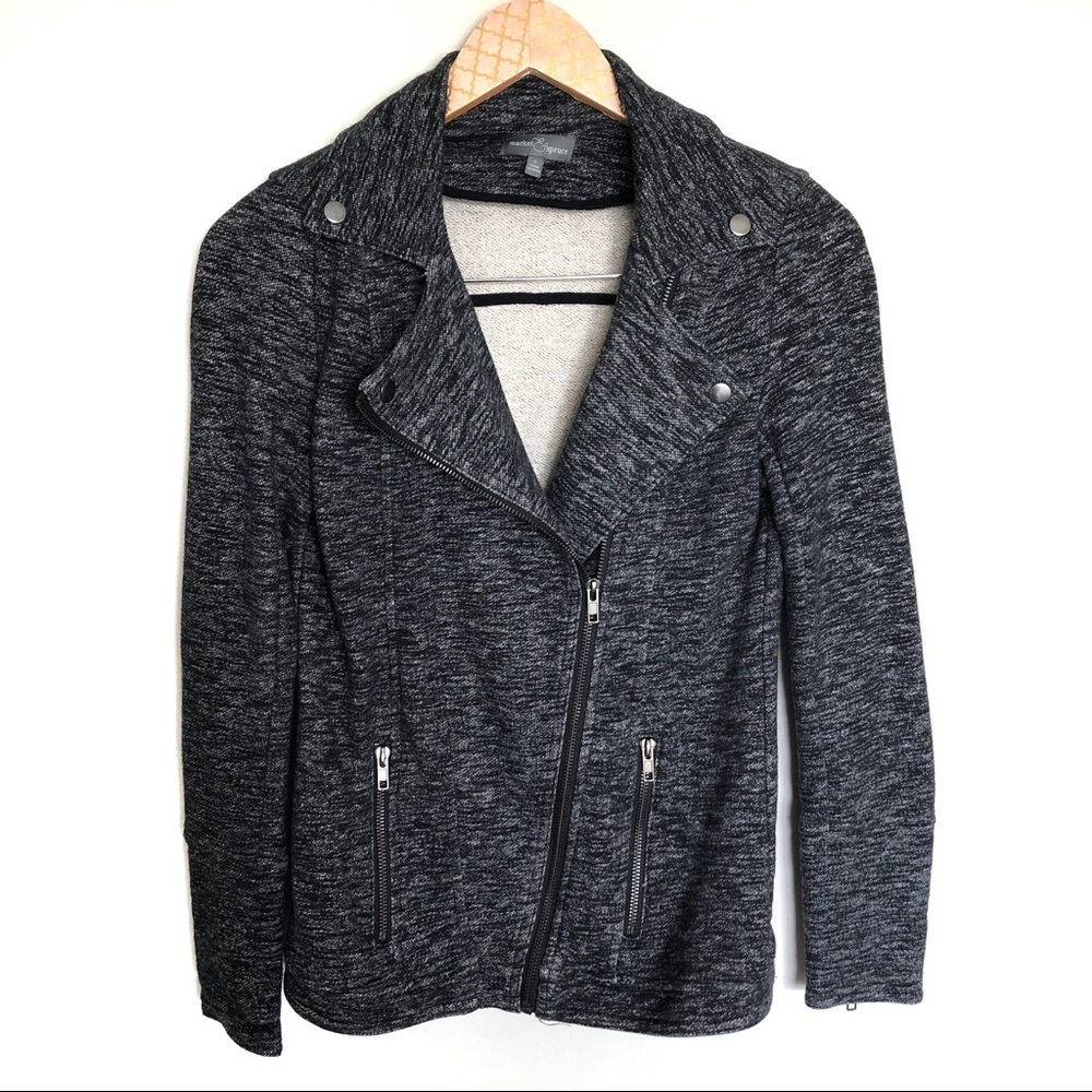 Market & Spruce Stitch Fix Gray Moto Jacket